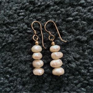 Opal / Pearl Dangly Earrings